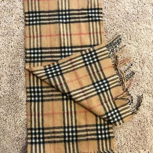 Faux Burberry Print Scarf